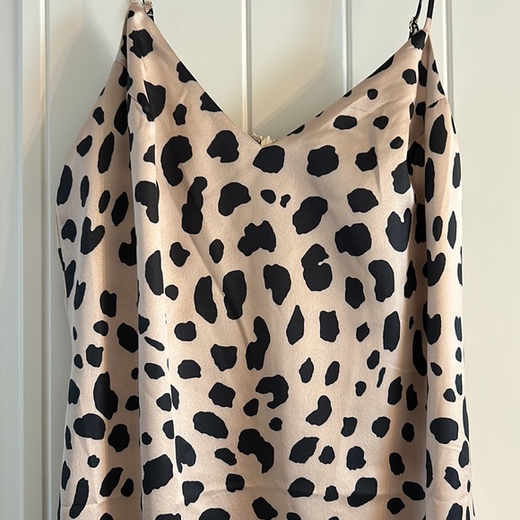 Brand, new, leopard print silk midi dress with slit in the front - Picture 2 of 2